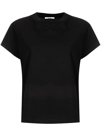 Agolde Short-sleeved Cotton T-shirt In Black