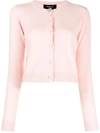 PAULE KA CRYSTAL-BUCKLE CASHMERE CARDIGAN