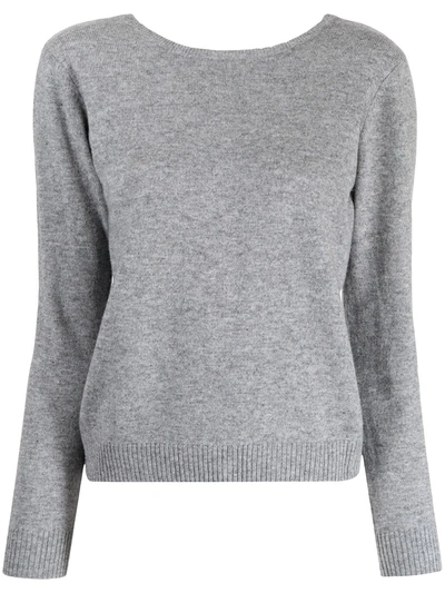 Paule Ka Two-way Cashmere Cardigan In Grey