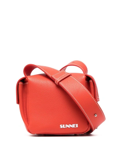 Sunnei Lacubetto Shoulder Bag In Orange