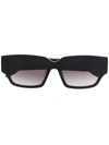 Alexander Mcqueen Logo-arm Rectangle-frame Sunglasses In Schwarz