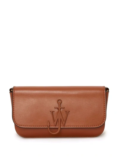 Jw Anderson Chain Anchor Crossbody Bag In Brown