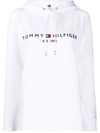 TOMMY HILFIGER LOGO-PRINT DRAWSTRING HOODIE