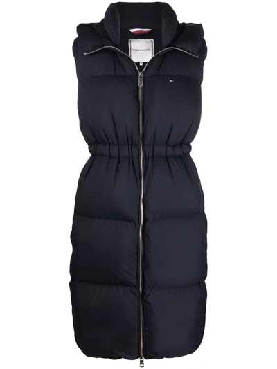 Tommy Hilfiger Sleeveless Puffer Coat In Blue
