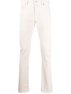Jacob Cohen Slim-cut Cotton-blend Trousers In Nude