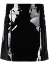 Manokhi Vinyl Leather Mini Skirt In Schwarz