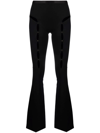 Rui Cut-out Detail Flared Trousers In Schwarz