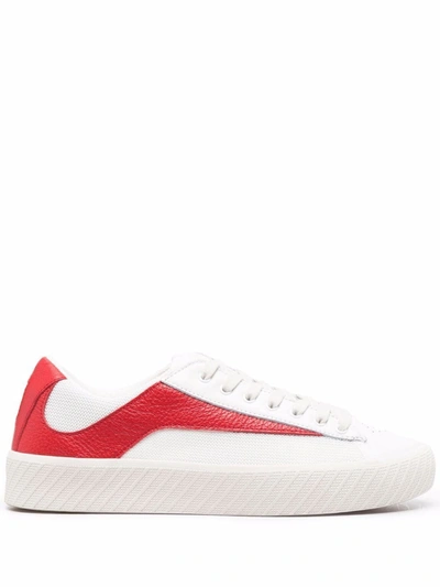 By Far Contrasting-panel Trainers In White