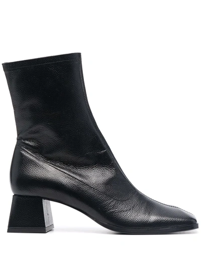 By Far Square-toe Boots In Black