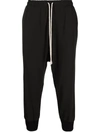 Alchemy Cropped Drop Crotch Trousers In Schwarz