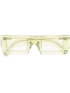 Jacquemus Les Lunettes Soleil Rectangle-frame Sunglasses In Grün