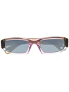 Jacquemus Thin Square Frame Sunglasses In Grün