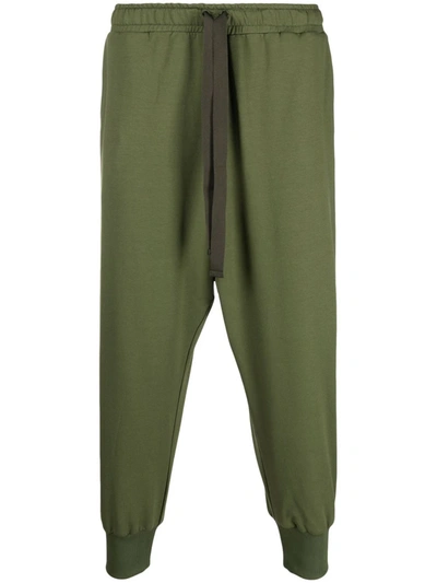 Alchemy Drawstring-waist Cropped Trousers In Grün