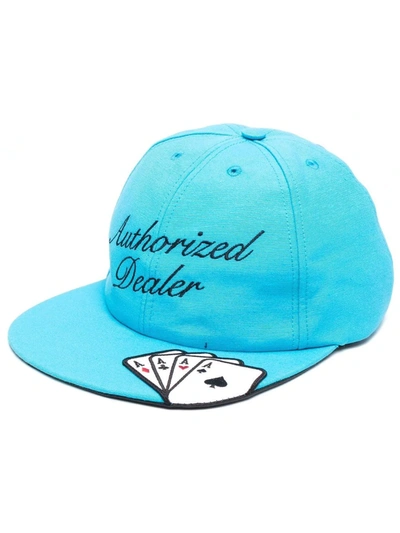 Just Don Slogan-embroidered Cap Blue