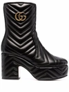 GUCCI QUILTED PLATFORM BOOTS