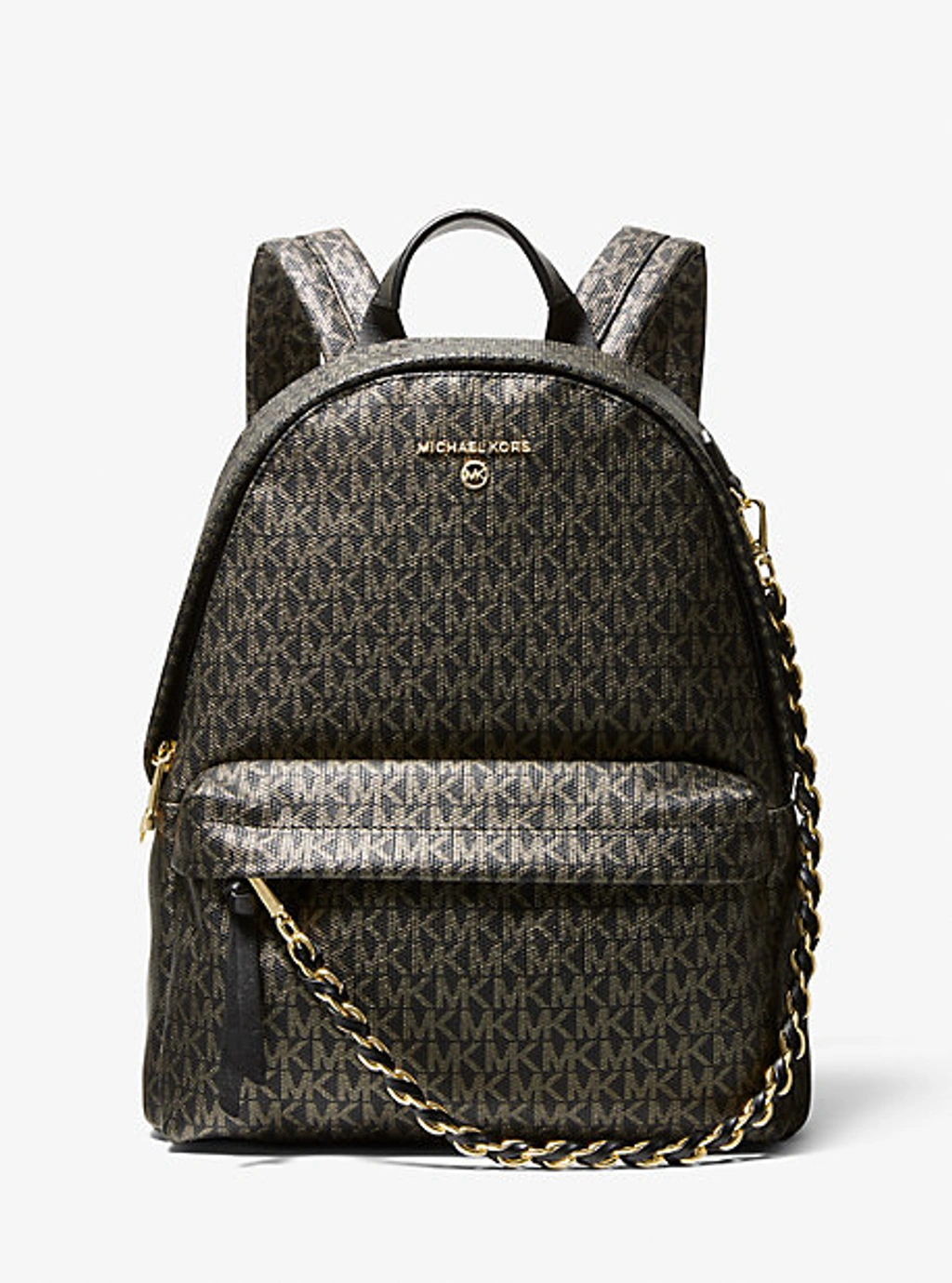 新作 MICHAEL KORS Slater Medium Logo リュックサック Michael Michael Kors Slater Medium Signature Logo Stripe