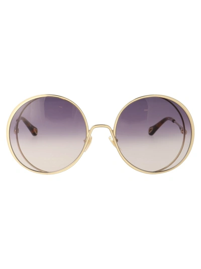 Chloé Ch0037s Sunglasses In Gold
