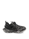 Balenciaga Faded Track Sneaker Faded Black In Black