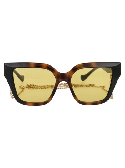 Gucci Gg1023s Havana & Black Sunglasses In Brown