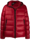 Peuterey Hooded Padded Jacket In Red