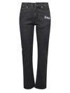 Stella Mccartney Womens Vintage Black Denim Logo-patch Regular-fit Mid-rise Stretch-denim Mom Jeans M In Black