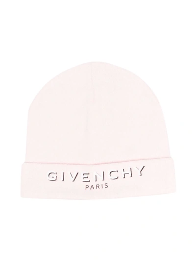 Givenchy Babies' Logo-print Beanie Hat In Pink