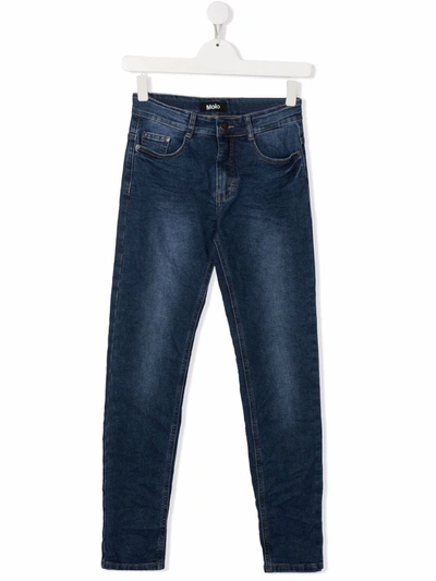 Molo Kids' Straight-leg Jeans In Blue