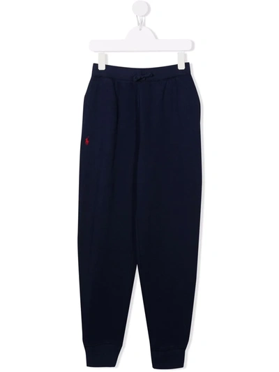 Ralph Lauren Kids' Embroidered Logo Joggers In Blue