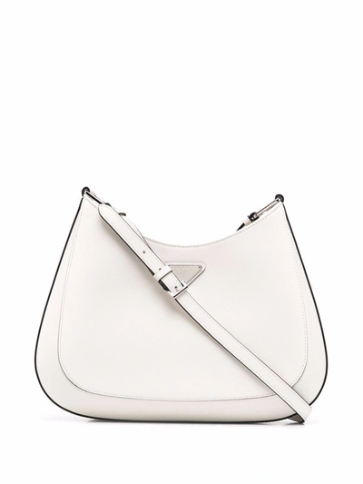 Prada White Leather Shoulder Bag