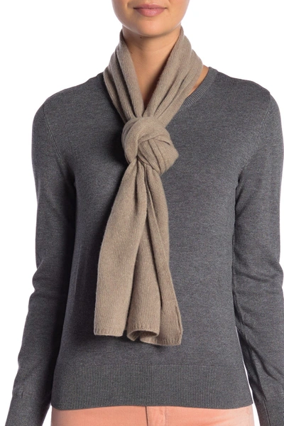 Portolano Solid Cashmere Scarf In Nile Brown