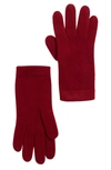 Portolano Solid Cashmere Gloves In Ashton Red
