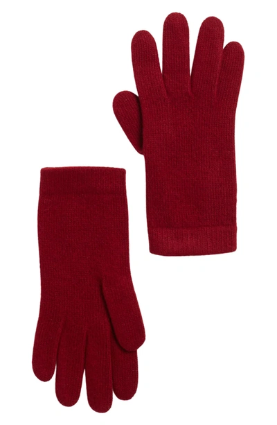 Portolano Solid Cashmere Gloves In Ashton Red