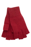 Portolano Fingerless Cashmere Gloves In Ashton Red