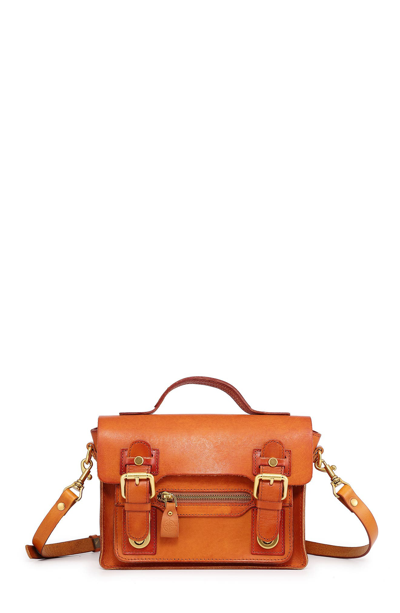 Old Trend Aster Mini Leather Satchel In Camel