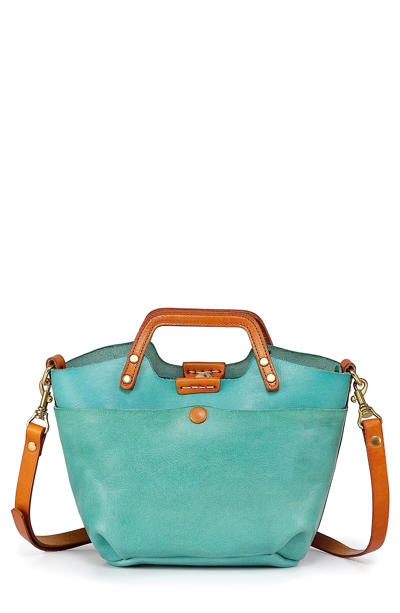 Old Trend Sprout Land Mini Leather Tote In Aqua