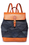 Old Trend Prism Leather Backpack In Navy