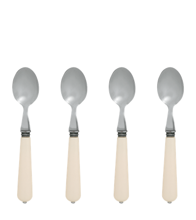 Oka Ivory Teaspoons, Set Of 4 - Cream In Gold