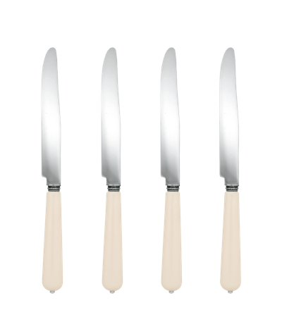 Oka Large Ivory Knives, Set Of 4 - Cream In White