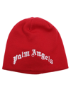 PALM ANGELS PALM ANGELS KIDS LOGO EMBROIDERED BEANIE