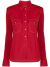 ISABEL MARANT RED LETTY SHIRT WITH POCKETS