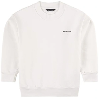 Balenciaga White Logo Sweatshirt