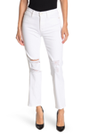 Frame Le High Ankle Straight Leg Jeans In Blanc Chew
