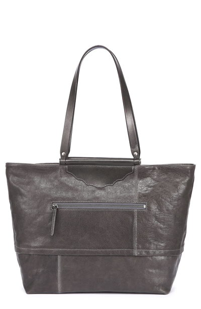 Old Trend Holly Leaf Leather Tote In Slate