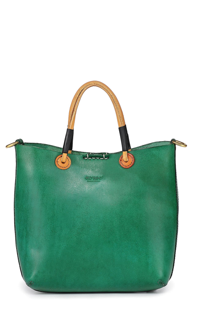 Old Trend Outwest Mini Leather Tote In Green
