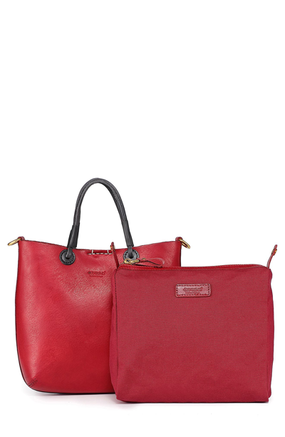 Old Trend Outwest Mini Leather Tote In Red