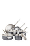 Viking 5-ply Hard Anodized 10-piece Cookware Set In Black