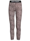 PALM ANGELS LEOPARD PRINT LEGGING BROWN AND WHITE