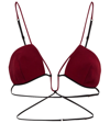 Nensi Dojaka Stretch Gabardine Angular Bra In Fuchsia