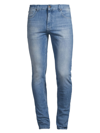 Isaia Men's The Barchetta Distressed Straight-leg Jeans In Medium Wash