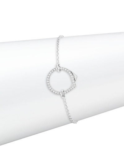Repossi Women's Antifer 18k White Gold & Pavé Diamond Pendant Bracelet